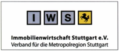 IWS Immobilienwirtschaft Stuttgart e.V. Verband für die Metropolregion Stuttgart Logo (DPMA, 25.10.2012)