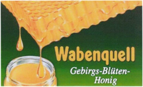 Wabenquell Gebirgs-Blüten-Honig Logo (DPMA, 13.11.2013)