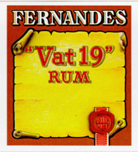 FERNANDES "Vat 19" RUM Logo (DPMA, 12.11.1997)