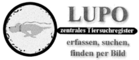 LUPO zentrales Tiersuchregister erfassen, suchen, finden per Bild Logo (DPMA, 06.08.1999)