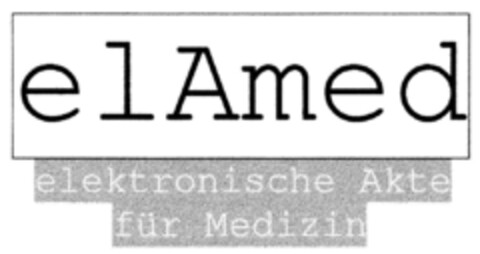 elAmed elektronische Akte für Medizin Logo (DPMA, 11/30/1999)