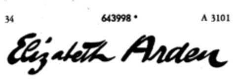 Elizabeth Arden Logo (DPMA, 07.05.1953)