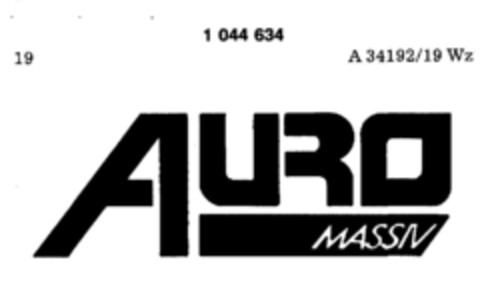 AURO MASSIV Logo (DPMA, 01/21/1981)