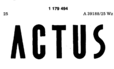 ACTUS Logo (DPMA, 03.11.1984)