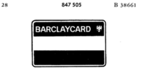 BARCLAYCARD Logo (DPMA, 03.08.1967)