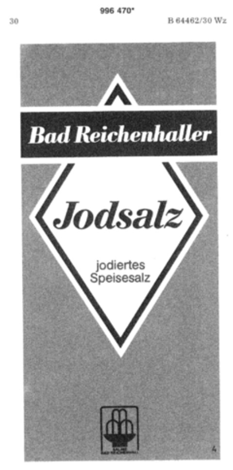 Bad Reichenhaller Jodsalz Logo (DPMA, 08.11.1979)