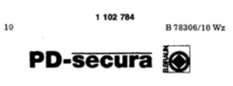 PD-secura B.BRAUN Logo (DPMA, 09.12.1985)