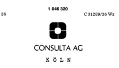 CONSULTA AG K Ö L N Logo (DPMA, 06/22/1982)