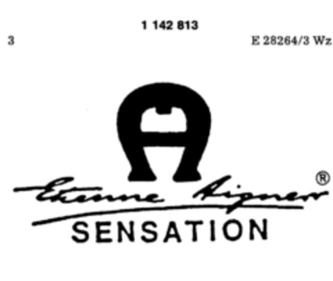 SENSATION Etienne Aigner Logo (DPMA, 01/12/1989)