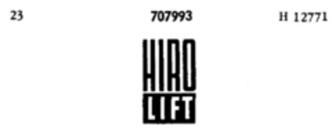 HIRO LIFT Logo (DPMA, 07.02.1957)