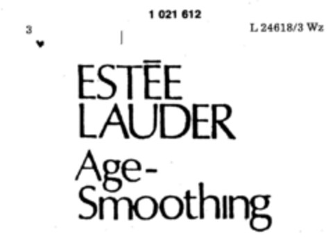 ESTEE LAUDER Age-Smoothing Logo (DPMA, 07.11.1980)