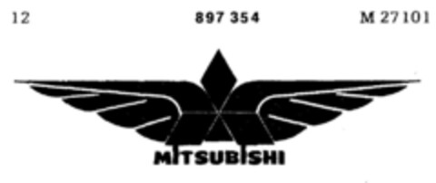 MITSUBISHI Logo (DPMA, 29.12.1966)