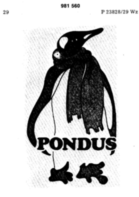 PONDUS Logo (DPMA, 11.06.1976)