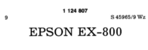 EPSON EX-800 Logo (DPMA, 04.01.1988)