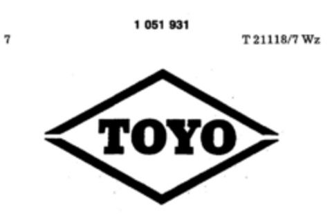 TOYO Logo (DPMA, 05.06.1981)