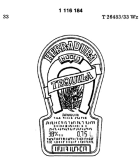 HERRADURA TEQUILA Logo (DPMA, 15.04.1987)