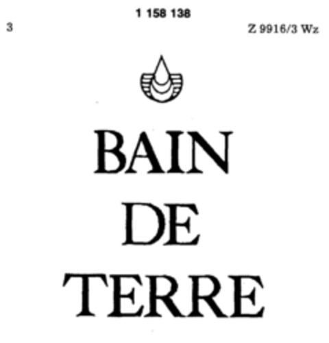 BAIN DE TERRE Logo (DPMA, 27.07.1988)