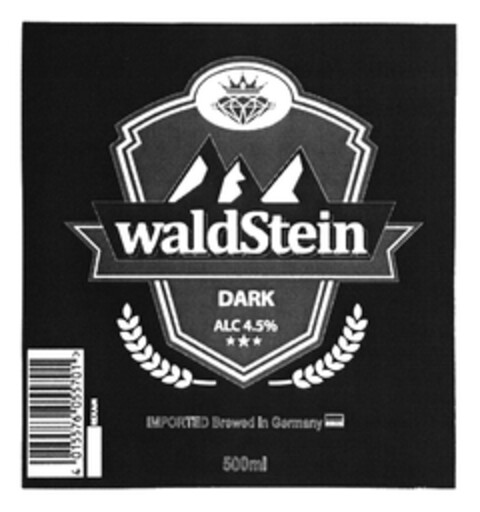 waldStein DARK ALC 4,5% IMPORTED Brewed in Germany 500ml Logo (DPMA, 07.07.2016)