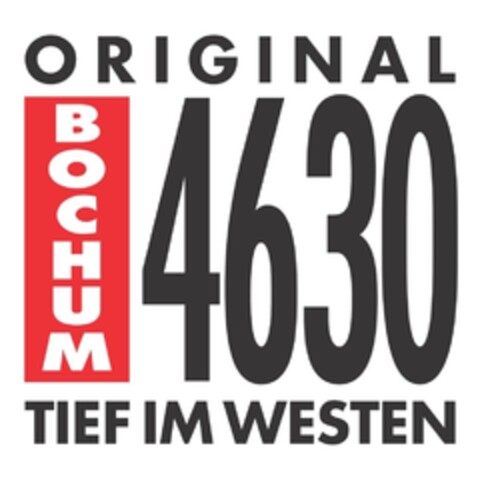 ORIGINAL 4630 BOCHUM TIEF IM WESTEN Logo (DPMA, 12/11/2018)