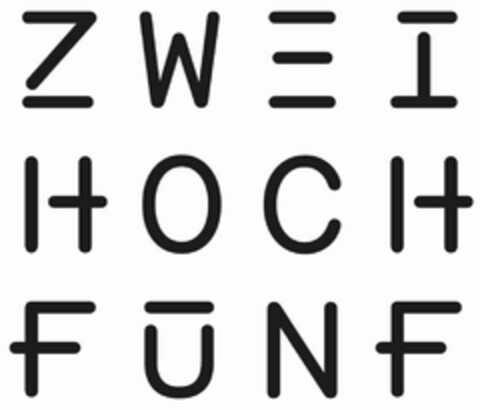 ZWEI HOCH FÜNF Logo (DPMA, 10.01.2022)