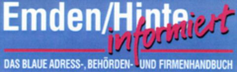 Emden/Hinte informiert DAS BLAUE Logo (DPMA, 09.06.1995)