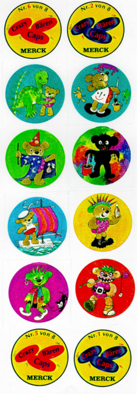 Crazy Bären Caps MERCK Logo (DPMA, 26.06.1996)