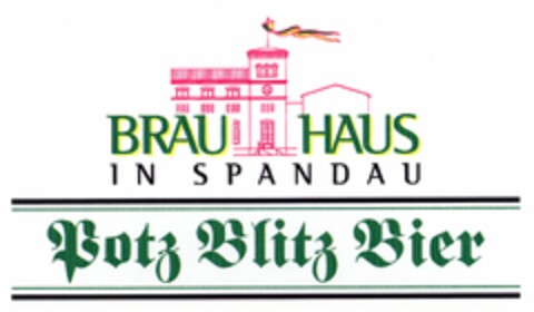 BRAUHAUS IN SPANDAU Potz Blitz Bier Logo (DPMA, 23.09.1997)