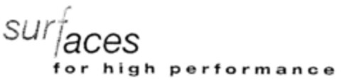 surfaces for high performance Logo (DPMA, 08/11/1999)