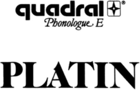 quadral Phonologue E PLATIN Logo (DPMA, 10.11.1990)