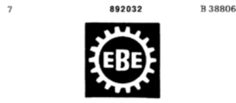 EBE Logo (DPMA, 30.08.1967)