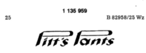 Pitt`s Pants Logo (DPMA, 16.10.1987)