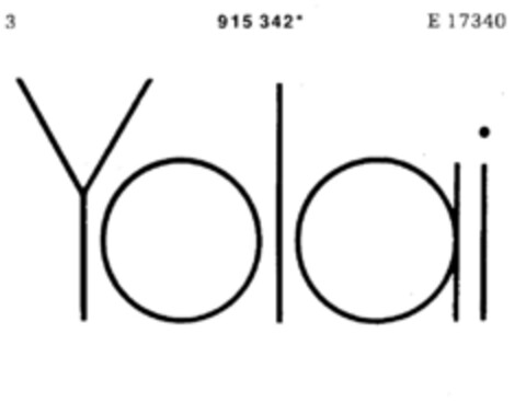 Yolai Logo (DPMA, 25.01.1974)