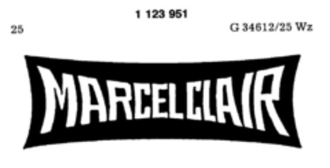 MARCELCLAIR Logo (DPMA, 08.08.1987)