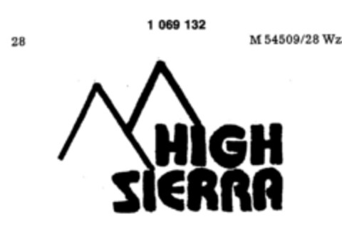 HIGH SIERRA Logo (DPMA, 22.03.1984)