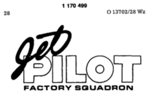Jet PILOT FACTORY SQUADRON Logo (DPMA, 24.01.1989)