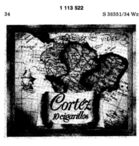 Cortez cigarillos Logo (DPMA, 01.03.1983)