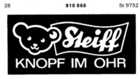 Steiff KNOPF IM OHR Logo (DPMA, 26.07.1972)