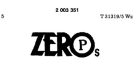 ZERO PS Logo (DPMA, 08.01.1991)