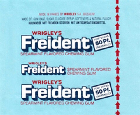 WRIGLEY'S Freident Logo (DPMA, 23.03.1976)