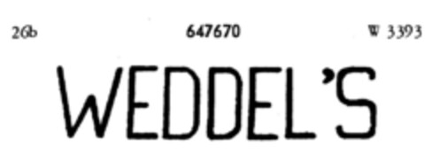 WEDDEL'S Logo (DPMA, 24.10.1952)