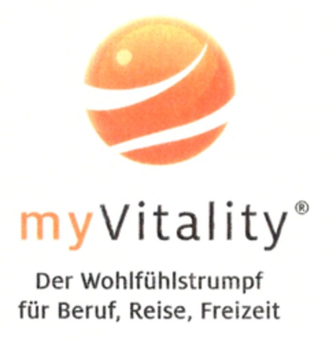 myVitality Der Wohlfühlstrumpf für Beruf, Reise, Freizeit Logo (DPMA, 01/26/2009)