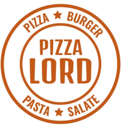 PIZZA LORD PIZZA BURGER PASTA SALATE Logo (DPMA, 09.06.2017)