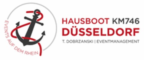 HAUSBOOT KM746 DÜSSELDORF EVENTS AUF DEM RHEIN Logo (DPMA, 02.10.2019)