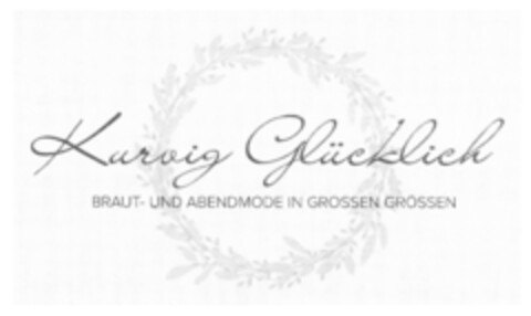 Kurvig Glücklich BRAUT- UND ABENDMODE IN GROSSEN GRÖSSEN Logo (DPMA, 07.07.2020)