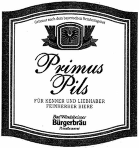 Primus Pils Logo (DPMA, 17.11.2003)