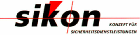 sikon KONZEPT FÜR SICHERHEITSDIENSTLEISTUNGEN Logo (DPMA, 08/26/1995)