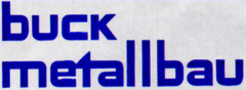 buck metallbau Logo (DPMA, 19.01.1996)