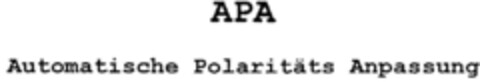 APA Automatische Polaritäts Anpassung Logo (DPMA, 06.11.1998)