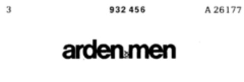 arden for men Logo (DPMA, 01.08.1974)