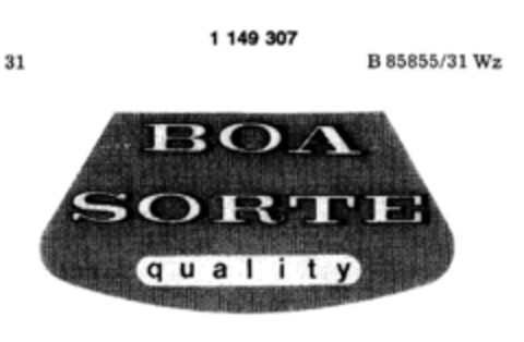 BOA SORTE quality Logo (DPMA, 05.11.1988)